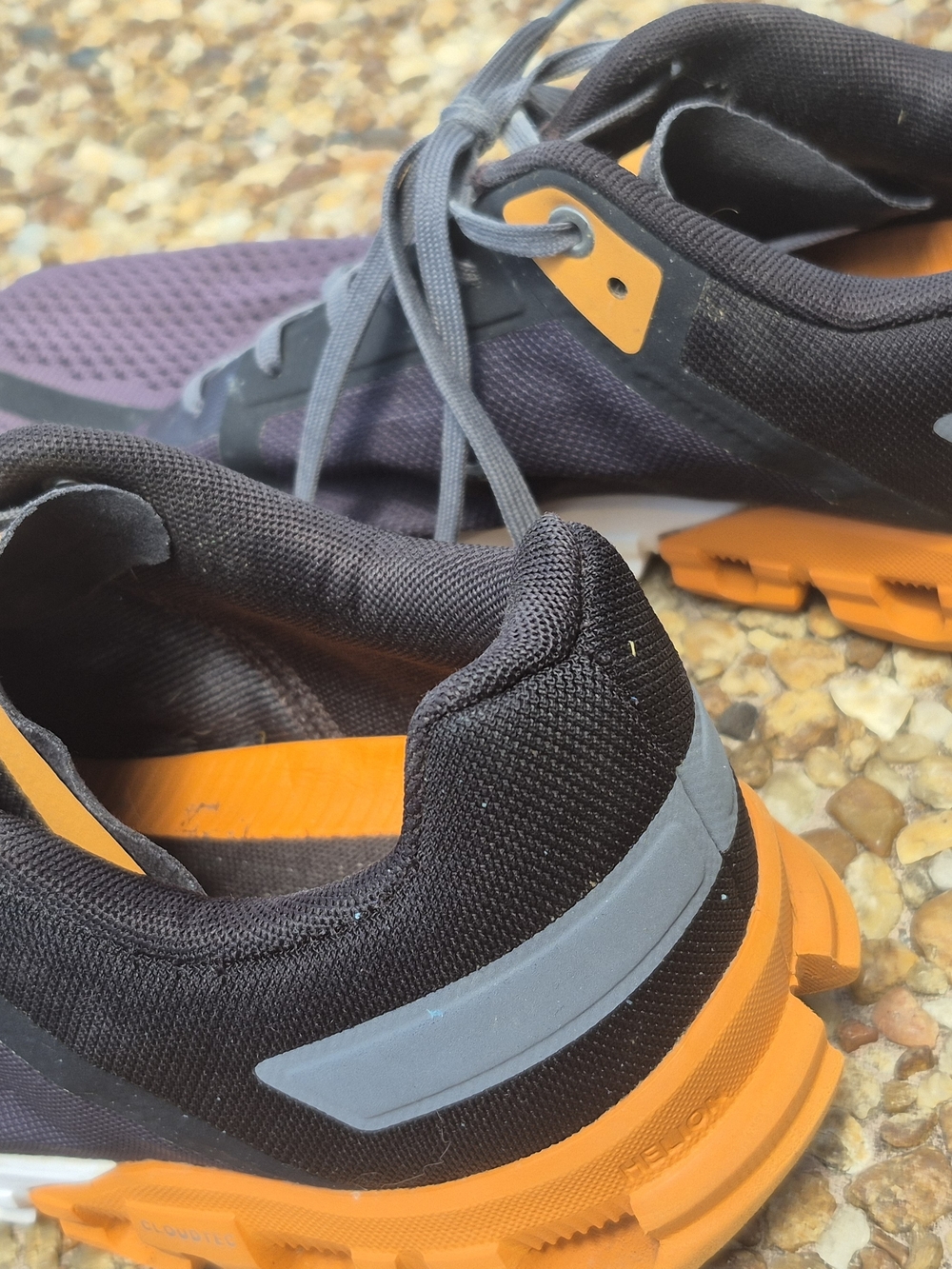 On Cloud X Men’s 9.5 Purple Gray Orange Running Training Shoes - Picture 4 of 16
